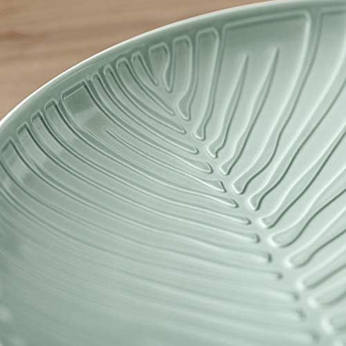  like. by Villeroy & Boch 10-4272-2640 its my match mineral Teller Leaf, formschoener Essteller fuer jeden Tag, Premium Porzellan, gruen, weiss, spuelmaschienengeeignet, Porcelain