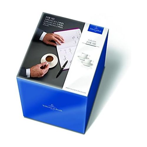  Villeroy & Boch - For Me Espresso-Set, 4 tlg., das Allround-Talent, Premium Porzellan, spuelmaschinen-, mikrowellengeeignet, weiss