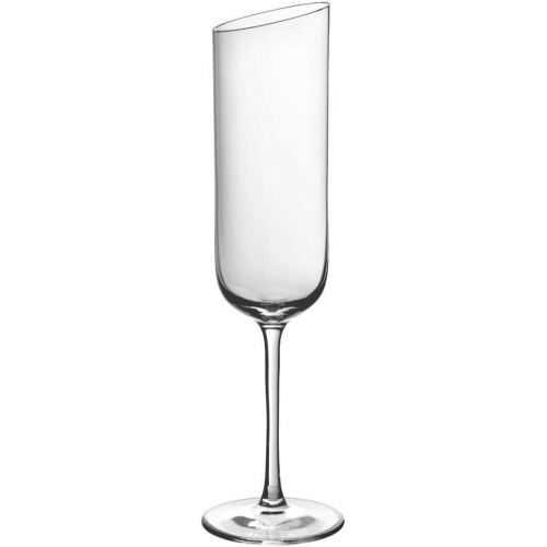  Villeroy & Boch 11-3653-8130 NewMoon Sektkelch Set, 4tlg, Elegante, modern geschnittene Sektglaser, Kristallglas, klar, spuelmaschinengeeignet