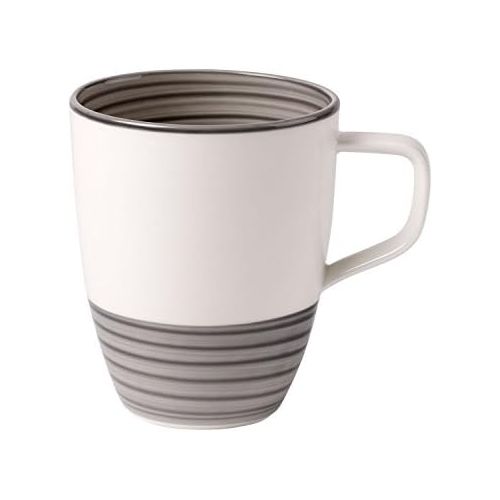  Villeroy & Boch 10-4240-9651 Manufacture Rock Blanc Becher mit Henkel, minimalistisch gestaltete Kaffeetasse aus Premium Porzellan, spuelmaschinengeeignet, weiss