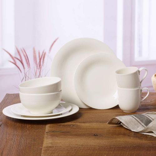  Villeroy & Boch New Cottage Basic Tafelservice, 8-teilig, Premium Porzellan, Weiss