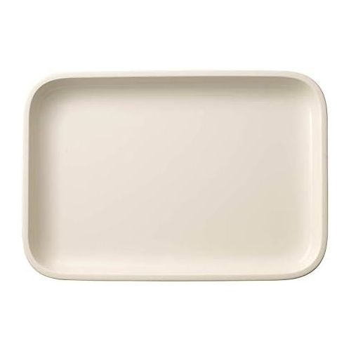  Villeroy & Boch Clever Cooking Rechteckige Servierplatte, 32 x 22 cm, Premium Porzellan, Weiss