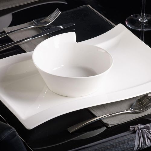  Villeroy & Boch NewWave Portionsschale, Premium Porzellan, Weiss