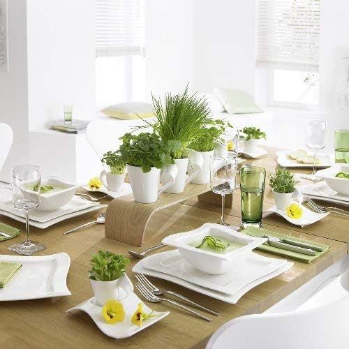  Villeroy & Boch NewWave Pfefferstreuer, Premium Porzellan, Weiss