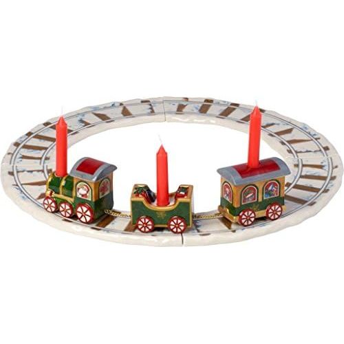  Villeroy & Boch North Pole Express Zug mit Gleisen, 33,5 x 15 x 15 cm, bunt, Hartporzellan