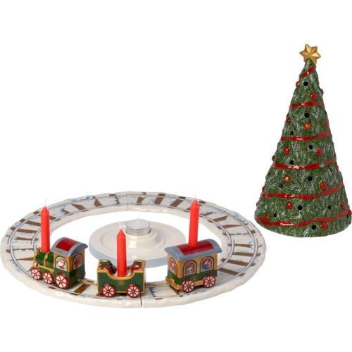  Villeroy & Boch North Pole Express Zug mit Gleisen, 33,5 x 15 x 15 cm, bunt, Hartporzellan