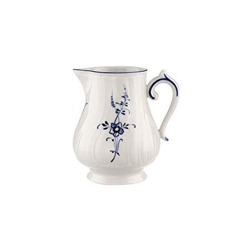  Villeroy & Boch Vieux Luxembourg Milchkannchen, 300 ml, Premium Porzellan, Weiss/Blau