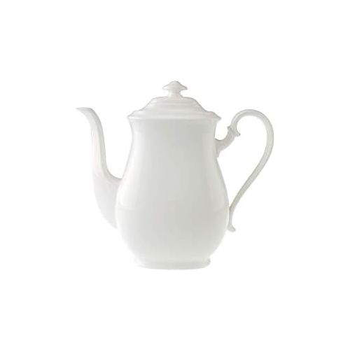  Villeroy & Boch - Royal Kaffeekanne, klassische Porzellankanne mit Deckel, aus hochwertigem Premium Bone Porzellan, spuelmaschinenfest, 1100 ml