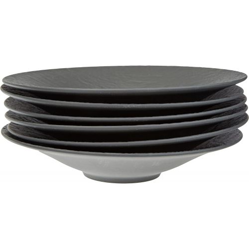  Visit the Villeroy & Boch Store Villeroy & Boch - Manufacture Rock Bowl, Pack of 6, 28.4 cm, Premium Porcelain, Black