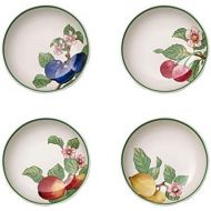 Visit the Villeroy & Boch Store Villeroy & Boch French Garden Modern Fruits 24 cm Premium Porcelain Bowl, Set of 4, White/ Multi-Colour