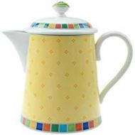Visit the Villeroy & Boch Store Villeroy & Boch Twist Alea Limone 1.25 Litre Premium Porcelain Coffee Pot, White/ Yellow