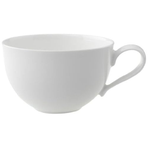  Villeroy & Boch New Cottage Basic Cappuccinotasse, 390 ml, Hoehe: 7 cm, Premium Porzellan, Weiss