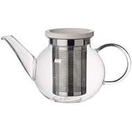 Visit the Villeroy & Boch Store Villeroy & Boch Artesano Hot & Cold Beverages Teapot S with Strainer, 500 ml, Borosilicate Glass/Stainless Steel, Clear