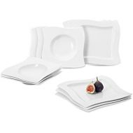 Visit the Villeroy & Boch Store Villeroy & Boch Newwave Dinner Set 12Elegant Porcelain Tableware Set 12Pieces for 6People in a modern design