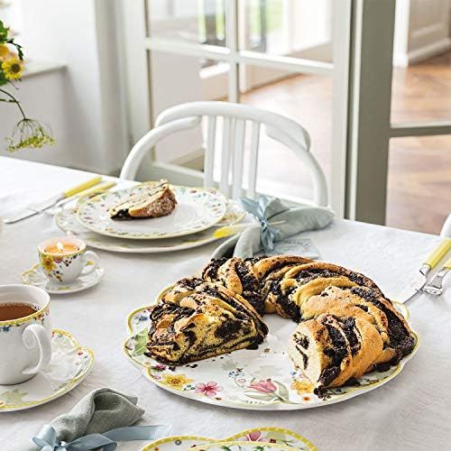  Visit the Villeroy & Boch Store Villeroy & Boch Spring Awakening Cake Board, 35 x 16 cm, Premium Porcelain, White/Multicoloured