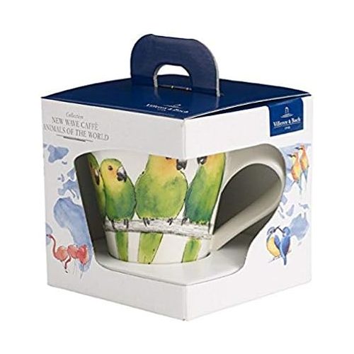  Visit the Villeroy & Boch Store Villeroy & Boch NewWafe Cafe Coffee Mug (Gift Box), Premium Porcelain, Green,