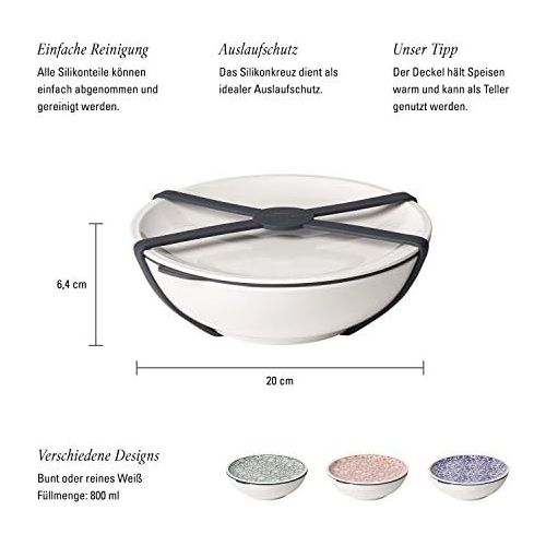  like. by Villeroy & Boch - To Go Schale L, Aufbewahrungsbox fuer Essen, Premium Porzellan, weiss, 800 ml, spuelmaschinengeeignet