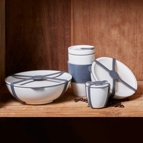  like. by Villeroy & Boch - To Go Schale L, Aufbewahrungsbox fuer Essen, Premium Porzellan, weiss, 800 ml, spuelmaschinengeeignet