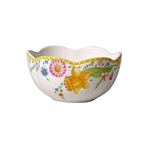  Villeroy & Boch Spring Awakening Kleine Schale, Porzellan, Gelb/Gruen/Rot