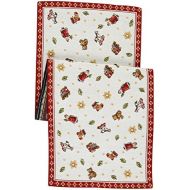 Villeroy & Boch Toys Delight Gobelin Laufer L, Tischlaufer mit weihnachtlichen Ornamenten aus Baumwolle und Polyester, bunt, 32 x 96 cm