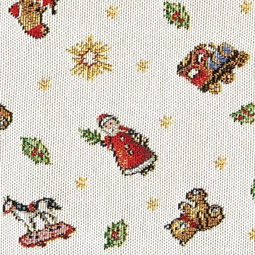  Villeroy & Boch Toys Delight Gobelin Laufer L, Tischlaufer mit weihnachtlichen Ornamenten aus Baumwolle und Polyester, bunt, 32 x 96 cm