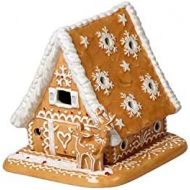 Visit the Villeroy & Boch Store Villeroy & Boch Winter Bakery Decoration Gingerbread House Decorative Tealight Holder Hard Porcelain Brown/White