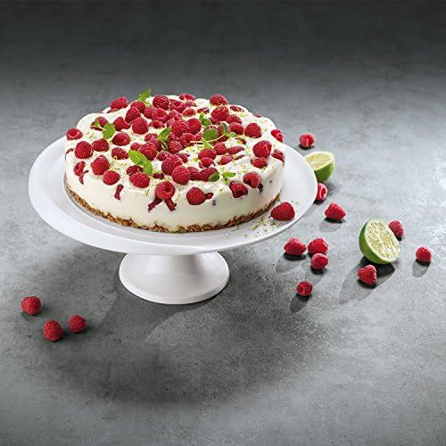  Villeroy & Boch - Clever Baking Kuchenplatte auf Fuss, Platte fuer raffinierte Kuchen, Premium Porzellan, weiss, spuelmaschinenfest, 32 cm