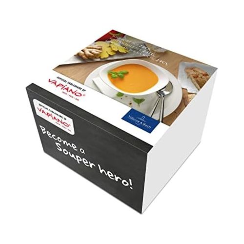  Visit the Villeroy & Boch Store Villeroy & Boch Vapiano Soup Bowls Set of 2, 700 ml, Premium Porcelain, White