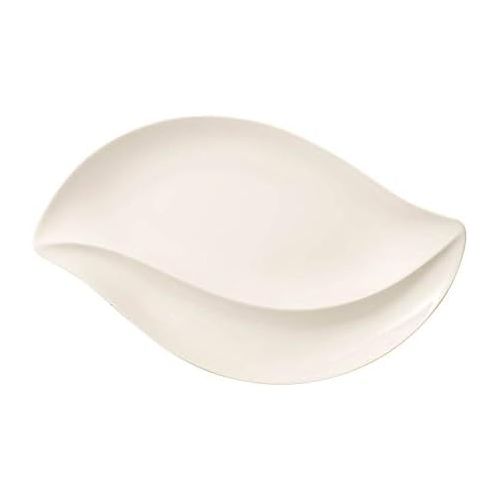  Villeroy & Boch New Cottage Special Serve Salad Servierteller, 50x30 cm, Premium Porzellan, Weiss