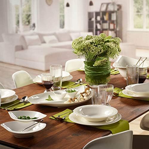  Villeroy & Boch New Cottage Special Serve Salad Servierteller, 50x30 cm, Premium Porzellan, Weiss