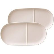 Visit the Villeroy & Boch Store Villeroy & Boch - Soup Passion ceramic tray set, 2 pieces, 33 x 16 cm, premium porcelain, dishwasher and microwave safe, white