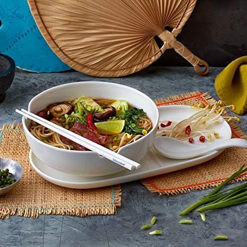  Visit the Villeroy & Boch Store Villeroy & Boch - Soup Passion ceramic tray set, 2 pieces, 33 x 16 cm, premium porcelain, dishwasher and microwave safe, white