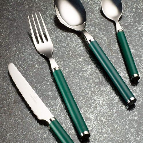  Visit the Villeroy & Boch Store Villeroy & Boch - Play! Green Garden 30-Piece Cutlery Set Stainless Steel with Green Plastic Handles for up to 6 People Dishwasher Safe