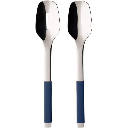  Visit the Villeroy & Boch Store Villeroy & Boch S+ Blueberry 2-Piece Salad Servers 18/10 Stainless Steel Coated Handle with Blue Silicone