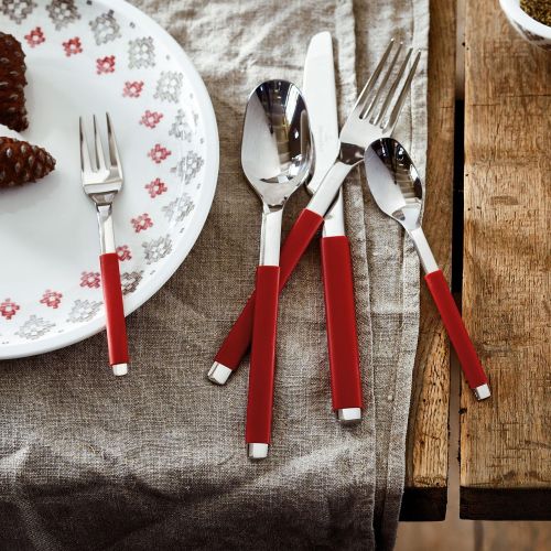  Visit the Villeroy & Boch Store Villeroy & Boch - S+ Cranberry 24-piece cutlery set, high-quality stainless steel cutlery with silicone handle for up to 6 people, dishwasher-safe, red