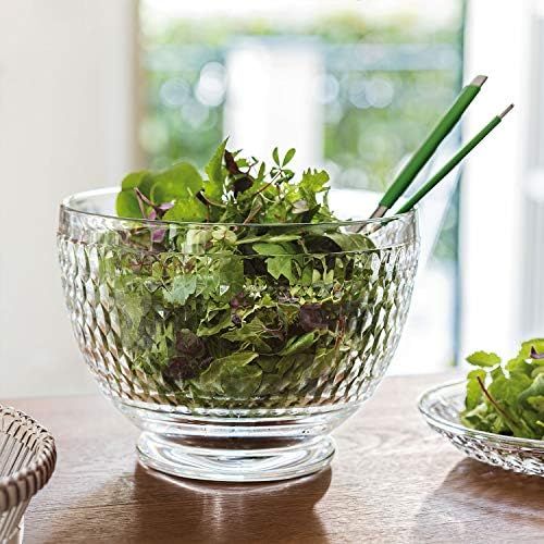  Visit the Villeroy & Boch Store Villeroy & Boch Boston 11-7299-0779 Decorative Salad Bowl for Parties and Brunches, Crystal Glass, Clear