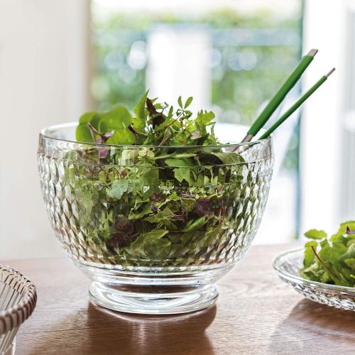  Visit the Villeroy & Boch Store Villeroy & Boch Boston 11-7299-0779 Decorative Salad Bowl for Parties and Brunches, Crystal Glass, Clear