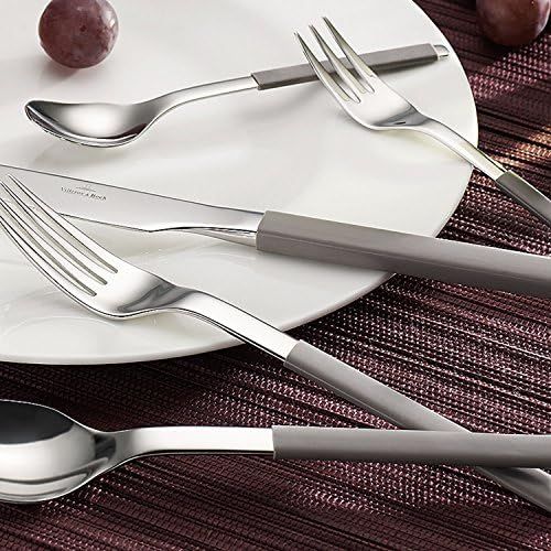 Visit the Villeroy & Boch Store Villeroy & Boch - S+ Taupe 24-piece cutlery set, high-quality stainless steel cutlery with silicone handle for up to 6 people, dishwasher safe, grey