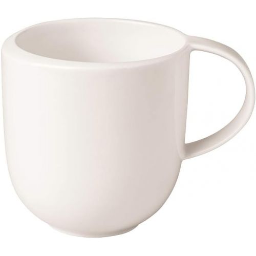  Visit the Villeroy & Boch Store Villeroy & Boch - NewMoon cup with handle, 390 ml, 12.5 x 9 x 9.5 cm, trendy cup for tea and coffee, dishwasher, microwave, white.