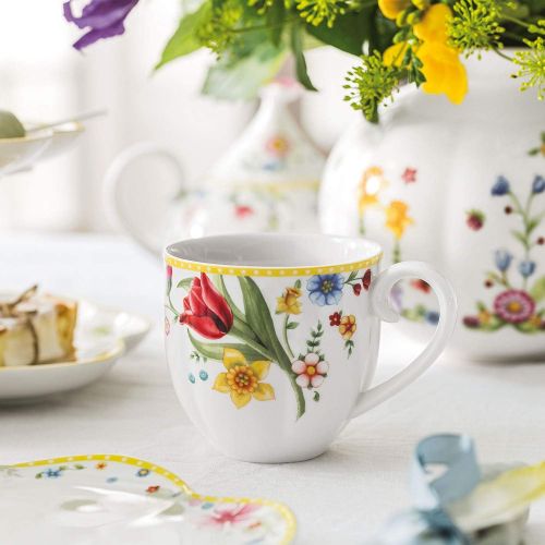  Visit the Villeroy & Boch Store Villeroy & Boch Spring Awakening Flower Meadow Premium Porcelain Coffee Cup, Multi-Colour, Medium