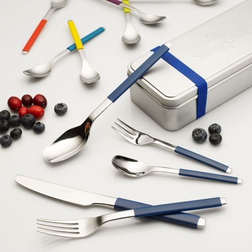  Visit the Villeroy & Boch Store Villeroy & Boch - S+ Lavender 30-piece cutlery set, high-quality stainless steel cutlery with silicone handle for up to 6 people, dishwasher safe, lavender