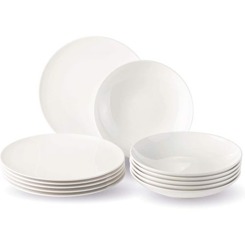  Visit the Villeroy & Boch Store vivo by Villeroy & Boch Group New Fresh Basic dinner service for up to 6 people, 12 pieces, premium porcelain, white