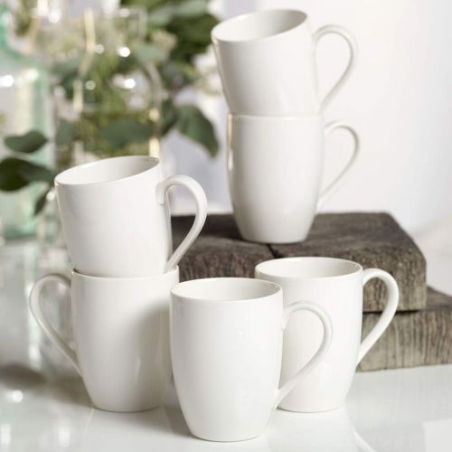  Visit the Villeroy & Boch Store Villeroy & Boch Basic White Mug with Handle, Set of 6, Premium Porcelain, 6 Pieces