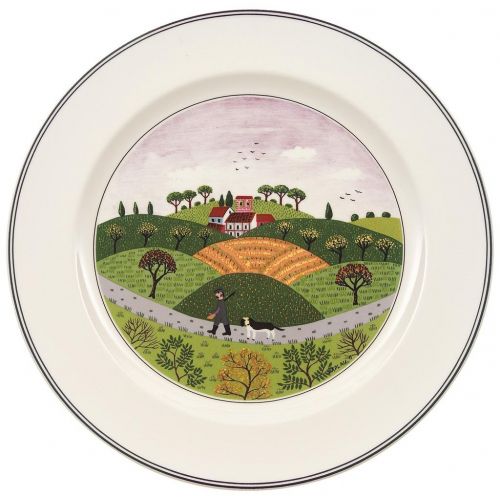  Villeroy & Boch Design Naif dinner plate # 6 Hunter & Dog