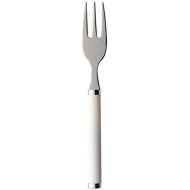 [아마존베스트]Villeroy & Boch Play White Pearl Cake Fork, Cutlery, Stainless Steel with Plastic Handle in White, 16 cm