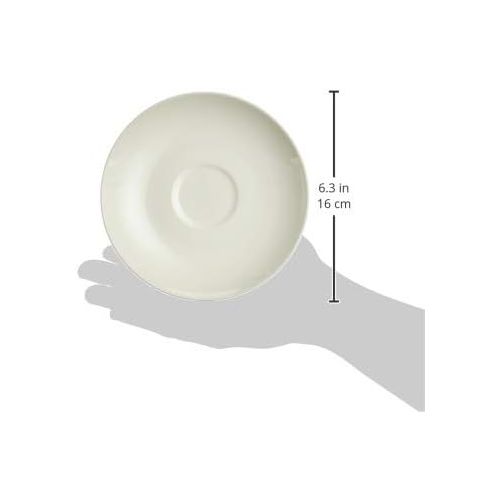  [아마존베스트]Villeroy & Boch Royal 15cm Premium Bone Porcelain 6X Tea or Coffee Saucer, White, 15x 15x 8cm 6Units