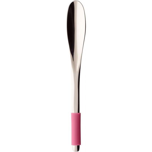  [아마존베스트]Villeroy & Boch Caffe Club Coffee Spoon Touch of Rose, Stainless with Silicone Coating and Stainless Steel, Silver, 11x 1.10x 2cm