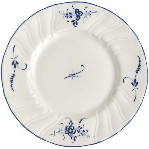  [아마존베스트]Villeroy & Boch 1023412660 Vieux Luxembourg Bread & Butter Plate, 6.75 in, White/Blue