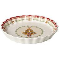 [아마존베스트]Villeroy & Boch Winter Bakery Delight Premium Porcelain Gingerbread Snack Plate, Red, Multicoloured, 22