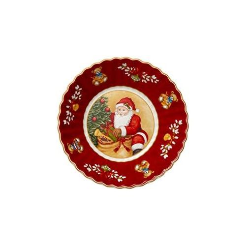  [아마존베스트]Villeroy & Boch Toys Fantasy Small Bowl Santa Brings Gifts Premium Porcelain Red 16 x 16 x 3 cm